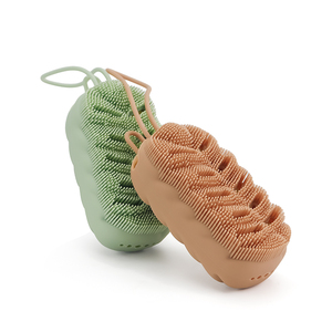 Personalizado suave y seco masaje DE LA PIEL espalda pestañas bambú limpieza pelo ducha lavado depurador chico bebé silicona baño cuerpo cepillo - Product Image 2