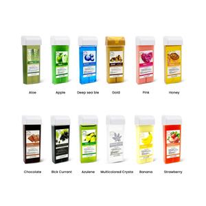 <span class=keywords><strong>Cire</strong></span> en rouleau à base de résine soluble dans l'huile, formule de <span class=keywords><strong>cire</strong></span> à épiler, logo personnalisé en usine, 100 g, pour l'épilation - Product Image 3