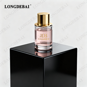 High End Flocking Blue 30ml Glass Perfume <b>Bottle</b> 50ml 100ml Crimp Round Velvet <b>Empty</b> Perfume <b>Spray</b> <b>Bottle</b> With Gold Magnetic Lid - Product Image 4