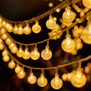 IP44 Étanche Extérieure <span class=keywords><strong>Solaire</strong></span> LED Chaîne Bulle Boule Lumières Cuivre Jardin Éclairage Décoratif <span class=keywords><strong>De</strong></span> Noël - Product Image 1