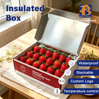 Boîtes en carton personnalisées avec logo, pour poissons, légumes, boîtes en carton ondulé isolées pour le transport d'aliments congelés