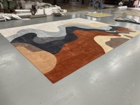 Tapis de luxe sur mesure, tissé à la main, en acrylique, laine et viscose, pour la maison, tapis de grande surface