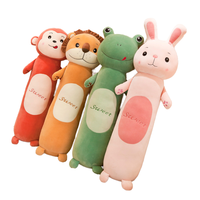 Terlaris beberapa ukuran Kawaii monyet mainan mewah boneka hewan kelinci singa tidur bantal panjang untuk anak-anak