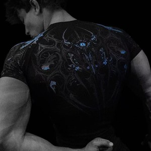 XIANGYU Playeras Deportivas para Hombre de Secado Rápido, Camisetas de Entrenamiento de Fisicoculturismo con Estampado Gráfico, Ropa Deportiva para México - Product Image 4