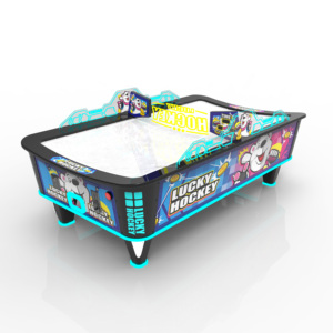 Table de hockey sur air incurvée Série Arctique Ours polaire - Machine d'arcade commerciale à fort rendement avec effets LED - Product Image 2