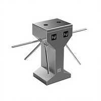 Tourniquet à double moteur pour chantier, barrière à battants, portail à induction par carte, résistant aux collisions, verrouillable, en acier inoxydable 304