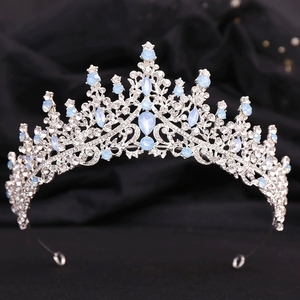 Diadème de cheveux de mariage personnalisé Amelia Diadème de mariée en cristal Couronne de diadème en argent Accessoires de cheveux de mariage Coiffures Bijoux de tête - Product Image 2