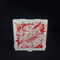 Logo personnalisé de boîte à pizza de carton ondulé de cannelure mince et forte de SP3035 25*25*5cm
