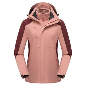 Windproof 3 In 1 Jacket Women Workwear With Custom Logo Printing Thermal Transfer - Product Image 1
