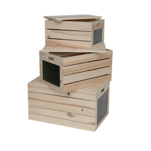 Factory direct quality home decor storage crates wooden display box