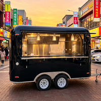 Camion de vente de snacks entièrement équipé, frites, café, hot-dogs, restaurant mobile, cuisine mobile, remorque