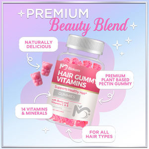 Grosir Label pribadi suplemen Multi Vitamin Gummy dengan Biotin dan Vitamin C & E untuk dukungan pertumbuhan kulit dan kuku - Product Image 4