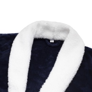 <span class=keywords><strong>Bata</strong></span> de baño de lujo para <span class=keywords><strong>hombre</strong></span>, de lana, de franela, cálida, grande y alta - Product Image 6