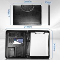 Porte-documents professionnel A4 en cuir PU avec fermeture éclair, organiseur, presse-papiers, pochette pour cartes et tablette, personnalisable avec logo, pour bureau, vente en gros, Boying