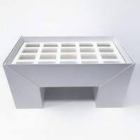 Boîte de présentation en carton pliable blanche personnalisée avec insert en mousse divisé, présentoir de comptoir pour la vente au détail, emballage de boîte cadeau