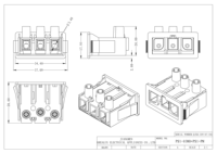 Connecteur de prise mâle à 3 broches en matériau PA66 avec contact en cuivre, connecteur d'alimentation électrique 250V 16A