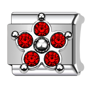Nouveaux Breloques Modulaires Élastiques en Acier Inoxydable Style Italien avec Fleur en Cristal pour Bracelets DIY, Accessoires de Bijoux Soudés, Vente en Gros - Product Image 5