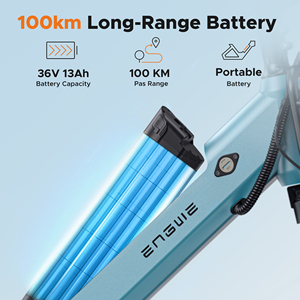 Bicicleta Eléctrica Engwe P275se de Aleación de Aluminio, Motor de 250W, 36V, Largo Alcance de 100KM para Ciudad/Desplazamientos/Turismo, Envío Rápido desde Almacén de la UE - Product Image 4