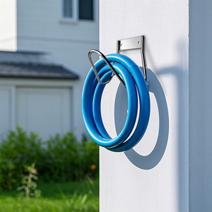 Stainless Steel Wall Mounted Garden <b>Hose</b> <b>Hanger</b> For Outdoor Water <b>Pipe</b> Storage Rack With Screw Embedded Installation - Product Image 1