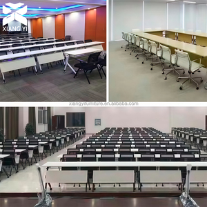 맞춤형 접이식 테이블 공간 절약형 대규모 그룹용 회의 테이블 휴대용 교육실 사무실 테이블 가구 학교용 - Product Image 4