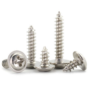 Vis autotaraudeuses à tête cylindrique fraisée en acier au carbone galvanisé M1.7 M2 M3 M4 M5, fabricant de vis métriques - Product Image 1