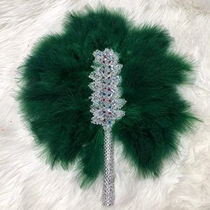 Abanicos de Plumas Suaves de Bambú Pintados a Medida al por Mayor de Fábrica, Estilo Pluma de Avestruz para Bodas - Product Image 3