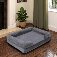 Lit orthopédique moderne pour chat avec accessoires amovibles en mousse à mémoire de forme à motif animal pour un sommeil confortable