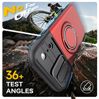 Nouvelle Coque Antichoc 2026 avec Emplacement Carte Caché et Cache Caméra Coulissant à 360° °   Coque de téléphone rotative avec support pour iPhone 18 17 16 Pro Max