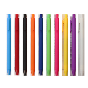 Stylos publicitaires personnalisables, stylo gel à bouton-poussoir, pointe en acier inoxydable, coque en plastique, forme de balle, stylo cadeau promotionnel - Product Image 4