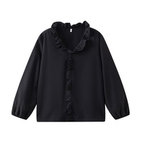 Chemisier à volants à manches longues pour femme, style européen et américain, nouvelle collection printemps/été, ODM toutes saisons