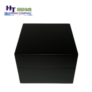 Venta al por mayor de lujo de encargo de madera acabado lacado negro clásico reloj caja de regalo de - Product Image 3
