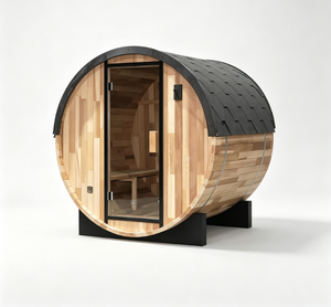 Sauna de Vapor Reforzada en Forma de Barril para Relajación y Bienestar, Sauna de Madera Sólida de Cedro Rojo para 4 a 6 Personas, Excelente Relación Calidad-Precio - Product Image 3