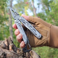 Couteau pliant multifonctionnel 25-en-1 pour l'extérieur, usage domestique, camping, survie, multi-outils de poche avec allume-feu et sifflet