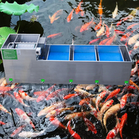 Système de filtration pour bassin à carpes koï en acier inoxydable personnalisé Qlozone, fontaine de jardin, filtration de bassin à poissons, aquaculture, filtre à tambour combiné