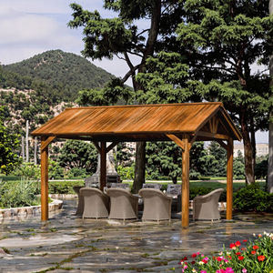 Gỗ Ngoài Trời gazebo vườn xây dựng với mái nhà bằng gỗ và khung kim loại tùy chọn màn hình cho patios nướng Pavilion sân sau - Product Image 2