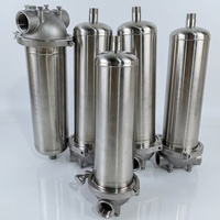 Housing Filter Air Stainless Steel 10/20 Inch Kelas 304/316 Sistem Pra-Filtrasi Industri Tugas Berat