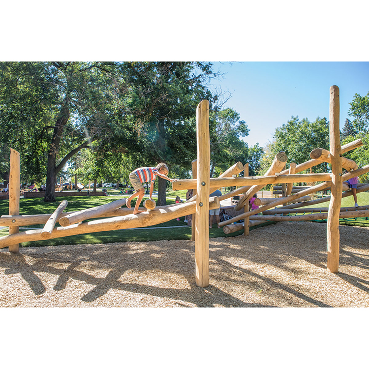 Kinderspiel platz Outdoor-Spielset Holz Holz Lernspiele Balancing Log Walk Spielplatz für Kinder und Erwachsene