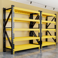 Étagère de rangement robuste en acier sans boulons, protection anti-corrosion, 5 niveaux, durable, certifiée CE, pour garages, entrepôts, palettes