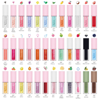 Contenants Vides d'Huile à Lèvres Repulpante Cerise Rose Étiquette Privée Personnalisée Tubes Vides d'Huile Teintée Végétalienne Pêche Fruitée