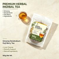 Teh Detoksifikasi Hati Herbal Alami OEM untuk Mendukung Pembersihan dan Detoksifikasi Hati, Teh Ginseng Dendrobium Goji Berry