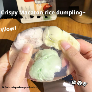 KJKJ Bola Squishy Grande de TPR de Rebote Lento, Hecha a Mano, con Diseños de Fresa, Macaron, Copo de Nieve y Sésamo, con Sensación Musical, Juguete para Apretar para 14 años - Product Image 3