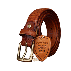Cinturón de cuero genuino vintage de doble cara lavado al agua de alta calidad para mujer, de piel de vaca, con hilo de coser de cobre, a la moda, para jeans. - Product Image 1