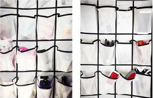 Organisateur de chaussures à suspendre, 24 grandes poches en maille, pour chambre à coucher, rangement mural, Visible, suspension - Product Image 6