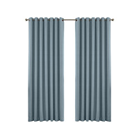 Cortinas Opacas de Poliéster para Sala de Estar y Dormitorio, Color Sólido, Estilo Moderno, Cortinas de Invierno para Oscurecer la Habitación