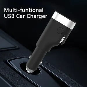 圣诞礼品手机金属双USB车载手机充电器适用于安卓铝USB适配器的Iphone车载充电器