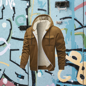 Chaqueta Bomber Holgada de Gran Tamaño, Estilo Urbano, Unisex, para Primavera, Deportes al Aire Libre, con Capucha, Cierre de Cremallera, Revestimiento Suave - Product Image 3