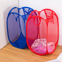 Panier à linge sale pliable avec écran couleur, grand panier de rangement bleu pour la maison