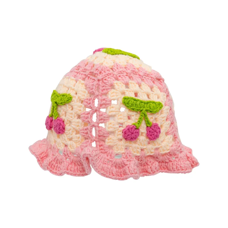 Wholesale Popular Sun Protection Handmade Fisherman Crochet Cap Knitted Bucket Hat Custom Style