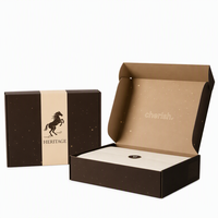 Boîtes en carton personnalisées à coutures collées, à source renouvelable, format voyage, prêtes pour la production en série, pour l'emballage de jeans en denim