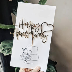 Decoración para Pastel <span class=keywords><strong>de</strong></span> Acrílico con Impresión UV XI YOU LE, para Aniversario, Herramienta para <span class=keywords><strong>Fondant</strong></span>, Molde para Hornear, Decoraciones para Pasteles - Product Image 2